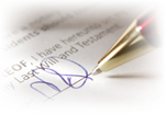 Signature in pen